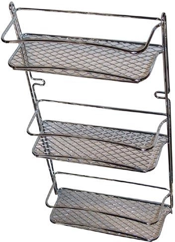 Badeværelseshylde STAR, 3 niveauer, krom, 23 × 10 × 46 cm