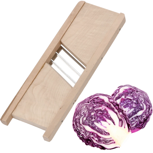 Træ-kålhøvl 44 × 15 cm med 3 knive