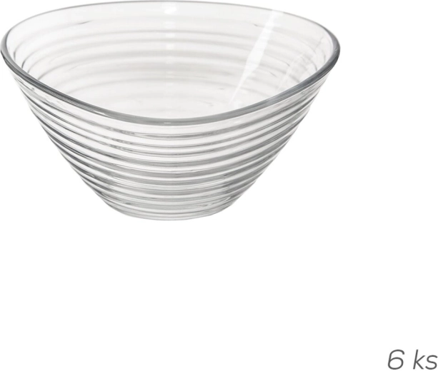 Derin serveringsskål i glas, trekantet 10,3 × 10,3 cm (6 stk.)