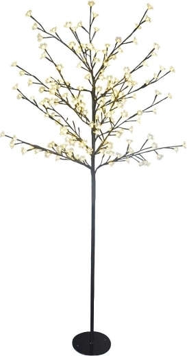 Juletræ med LED-lys, 150 cm, med 150 varmhvide LED-lys