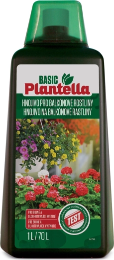 Flydende gødning til altanens blomstrende planter Plantella Basic 1 l