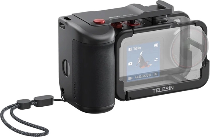 Telesin beskyttelsesetui med håndgreb til DJI Osmo Action 3/4/5