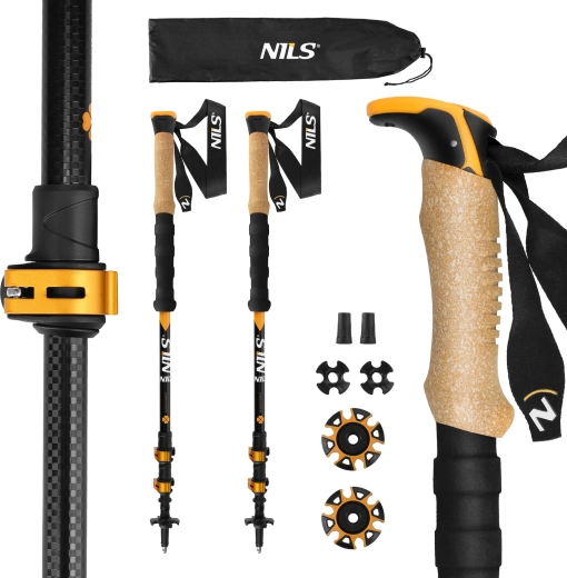 Trekkingstave NILS TK8605 i 7075-aluminium med korkhåndtag