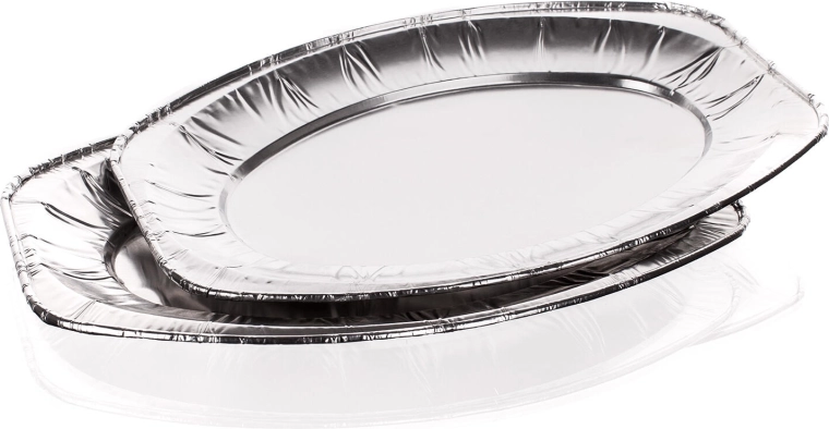 Serveringsbakke oval aluminium 33,5 × 23,5 cm (2 stk) HAPPY GREEN