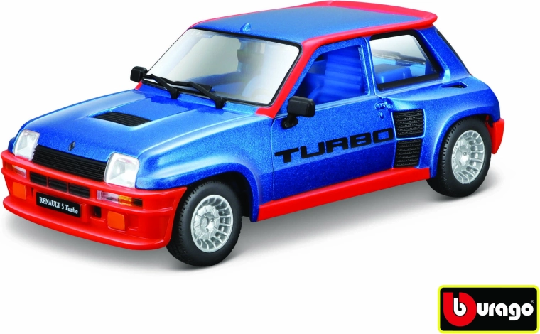Metal modelbil 1:24 Renault 5 Turbo – blå (Bburago)