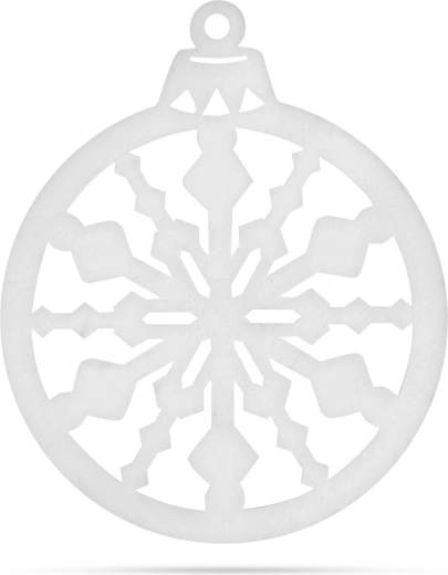 Juletekstildekoration klokke hvid/guld