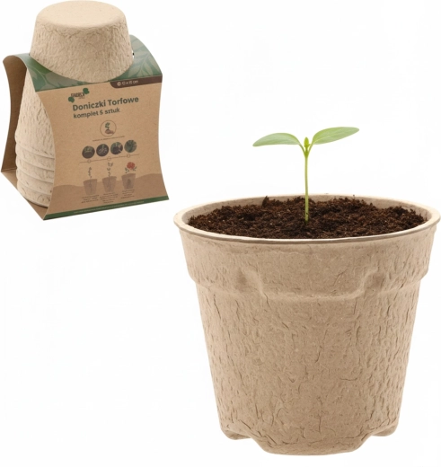 Sæt med 5 tørvepotter 10 × 10 cm
