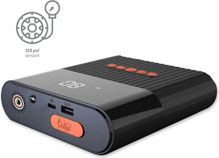 4smarts PitStop+ jumpstarter med powerbank, kompressor og LED-lygte