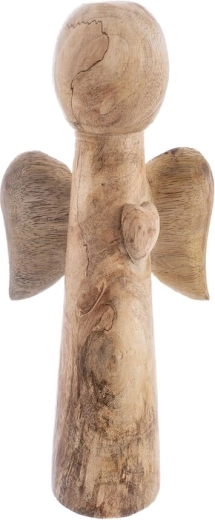 Træengel af mangotræ, 21 cm