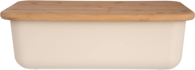 Brødkasse i plast og bambus, beige 40 × 23 × 13 cm