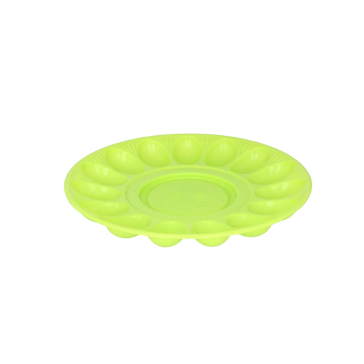 Plasttallerken til æg 30 cm med skål i midten