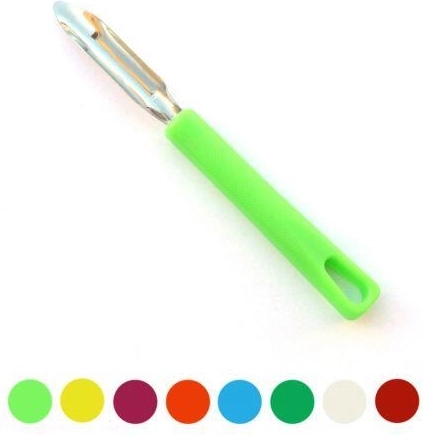 Køkkenskræller i rustfrit stål 17 cm med plastgreb