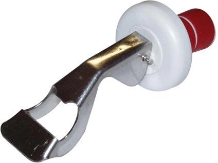 Flaskelukning med oplukker i rustfrit stål og plast