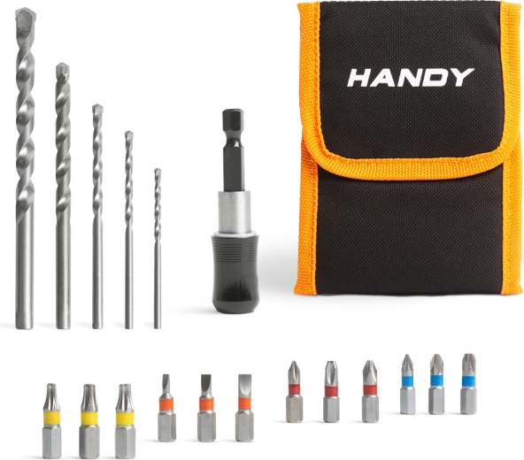 Handy-bore- og bitsæt, 18 dele