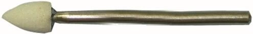 Ovoidt slibestift 6 × 10 mm med 3 mm skaft, korn 80