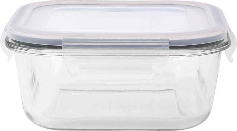 FRESH firkantet glasbeholder til mad 0,75 l med tætsluttende låg