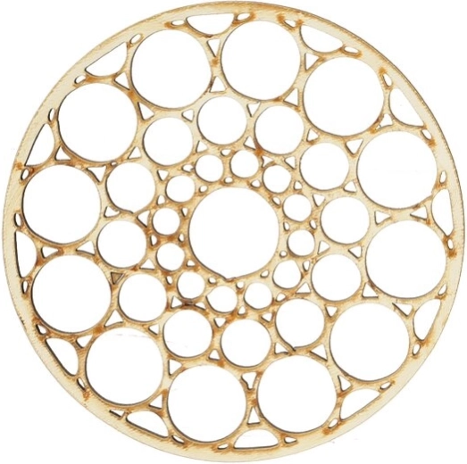 Træunderkop med mandala-motiv 10 cm