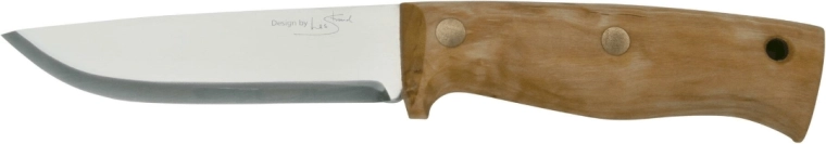 Helle Temagami 14C28N bushcraft-kniv med træhåndtag og læderskede