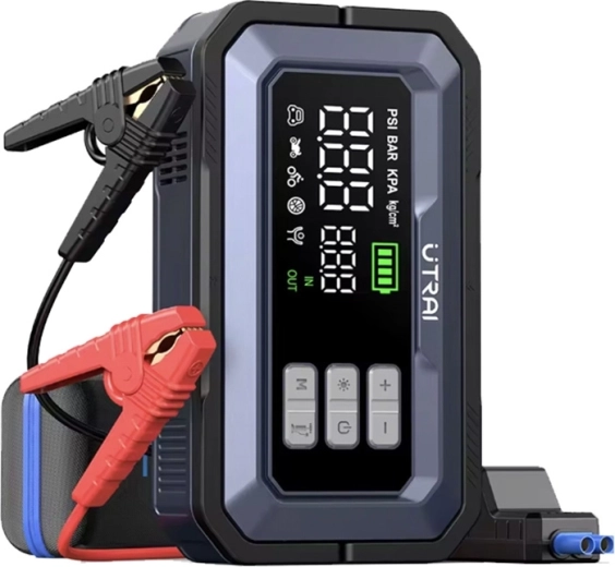 UTRAI JS30 starthjælper med kompressor og OBD‑II-diagnostik