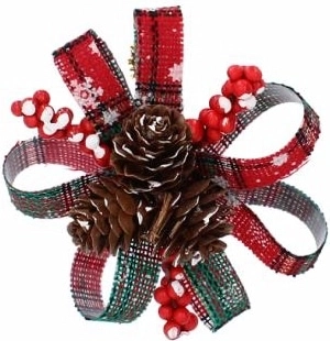 Slikkesløjfer til gaveindpakning – røde, sæt med 3 stk.