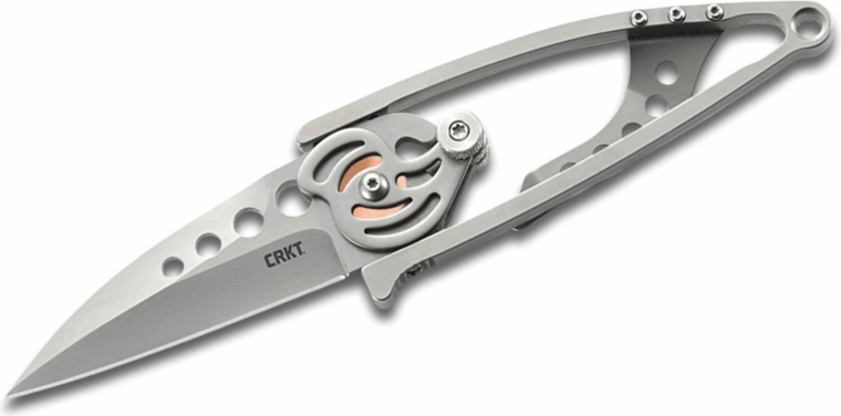 Crkt Snap Lock sølvfarvet lommekniv 6,5 cm i rustfrit stål