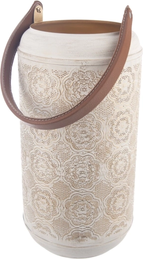 Lysestage Mandala beige-guld 27 cm
