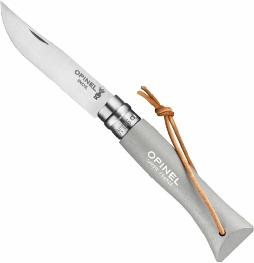 Opinel N°06 Trekking Cloud lommekniv 7 cm, grå, bøgetræ