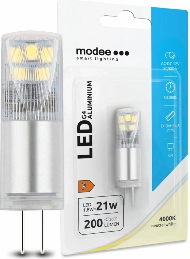 LED pære G4 MODEE LIGHTING Aluminium 12 V 1,8 W 4000 K 200 lm