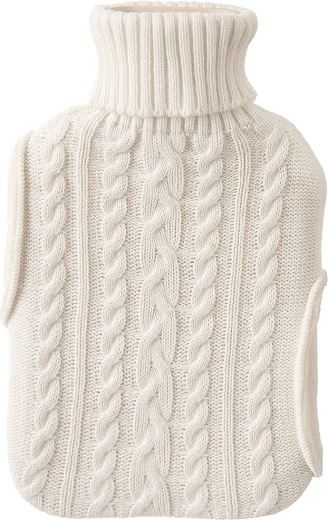 Varmepude med beige strikket betræk 1,6 l