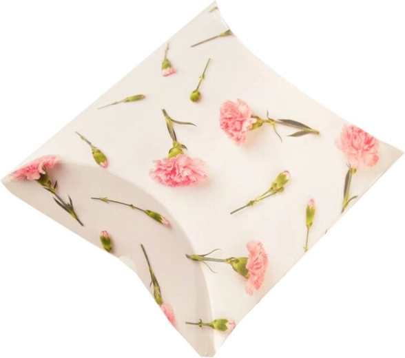 Papir foldeæske med nellike-motiv 16 × 11 cm