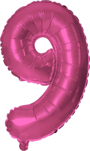 Folieballon tal 9 lyserød 30 cm TORO