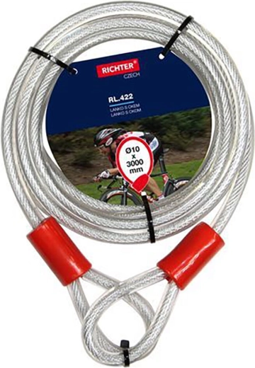 Stålwire med øje 10 × 3000 mm