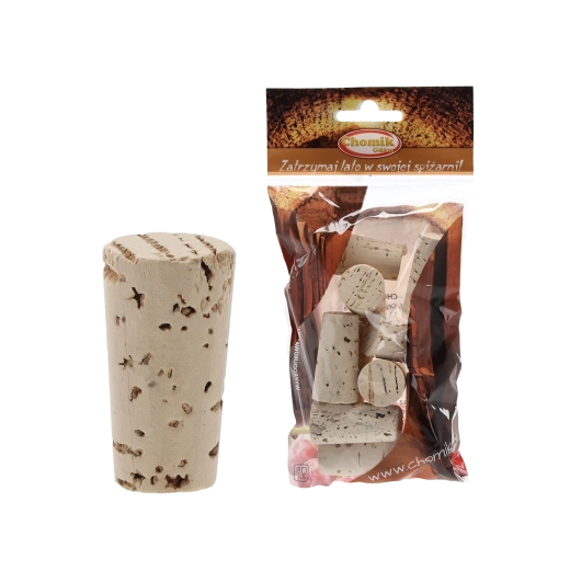 Økologiske Chomik-propper i kork 21 mm, pakke med 10 stk.