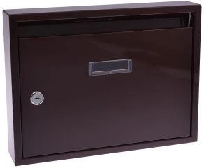 Postkasse til etageejendom 320 × 240 × 60 mm brun uden huller