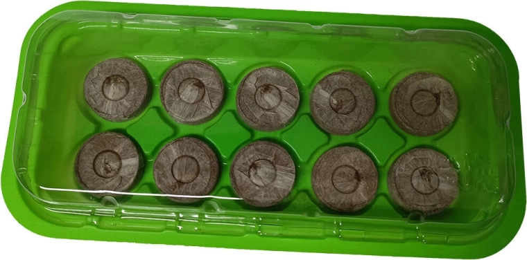 Sæt til forspiring med 10 kokostabletter og låg