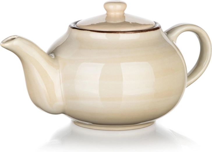 Keramisk tekande 0,9 l cremefarvet PALAS