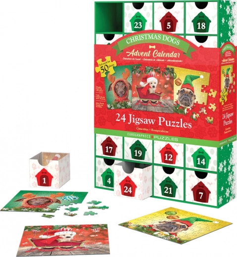 Eurographics puslespilsadventskalender – Julehunde
