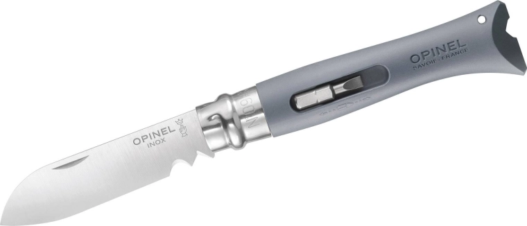Opinel N°09 DIY grå multifunktionsfoldekniv 8 cm