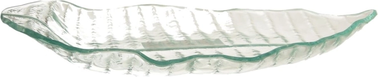 Glas-serveringsbakke i bladform 27 × 16 cm