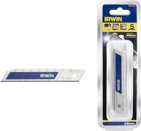Afbrydelige klinger 18 mm BI‑METAL BLUE IRWIN, 5 stk.