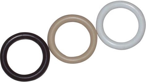 Plastikringe til gardinstænger, hvide, sæt med 10 stk.