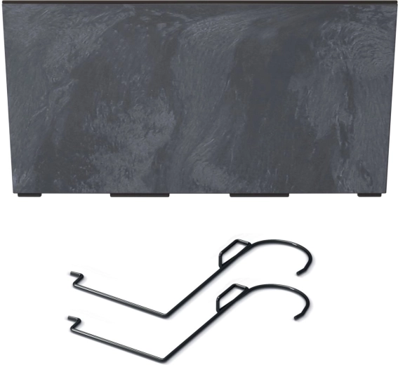 Altankasse til gelænder URBI Case Beton Effect W med indsats og kroge 58 cm antracit