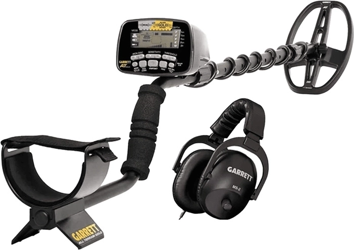 Garrett AT Gold metaldetektor med 5×8 spole og hovedtelefoner
