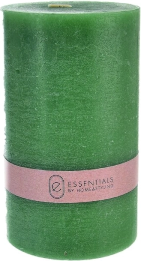 Grønt dekorativt firkantet stearinlys 9 × 9 × 15 cm (520 g)