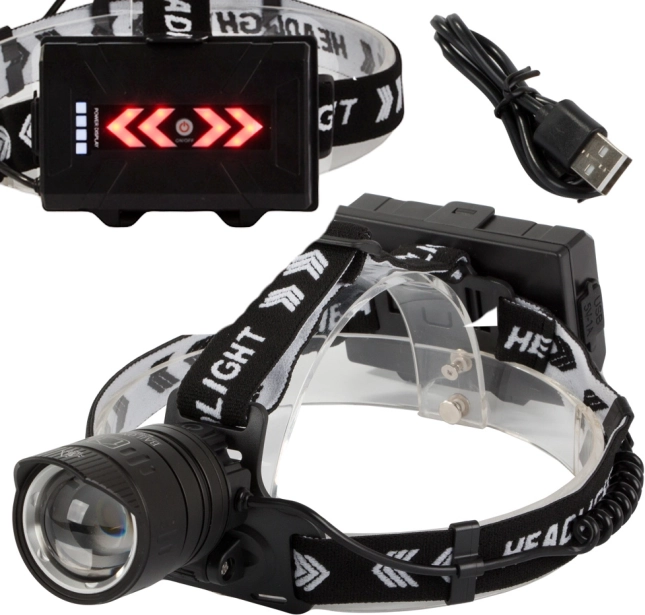 Bailong pandelampe Cree LED med powerbank-funktion og zoom