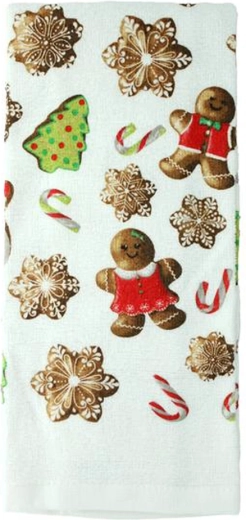Køkkenhåndklæde Peberkagefigurer 38 × 63 cm