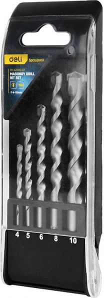 Sæt murbor Deli Tools 4–10 mm (5 stk)