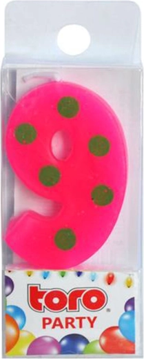 Kagelys tal 9 TORO, stiklys 4,5 cm