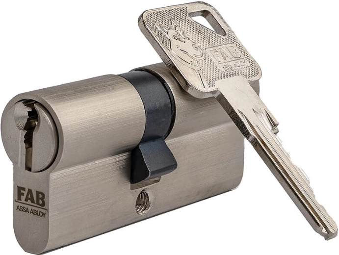Sikkerhedscylinder FAB 3 HOME 30/35 nikkel – klasse 3, 6 nøgler