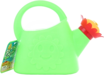 Plastvandkande med blomsterformet brusehoved (mix af farver)